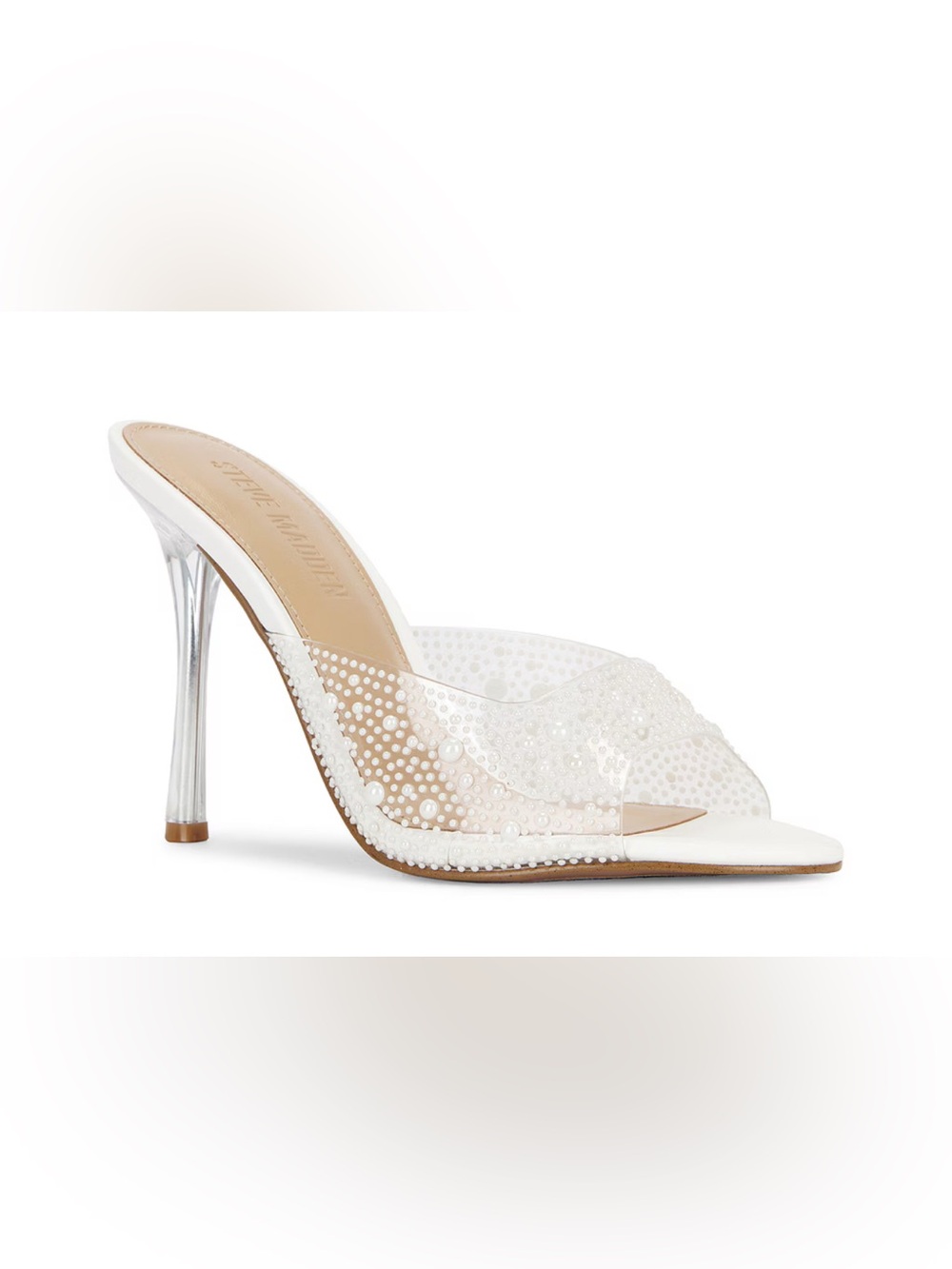 NWOT Steve Madden Peach Pearl Mule Slide Sandal Size 8M